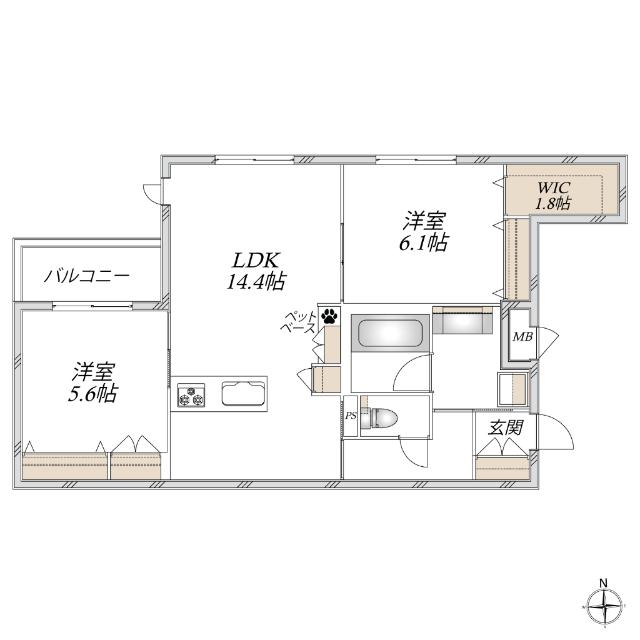 ＨＥＢＥＬ　ＭＡＩＳＯＮ　Ｍｙ　Ｐｌｉｓ（201） 間取り図画像