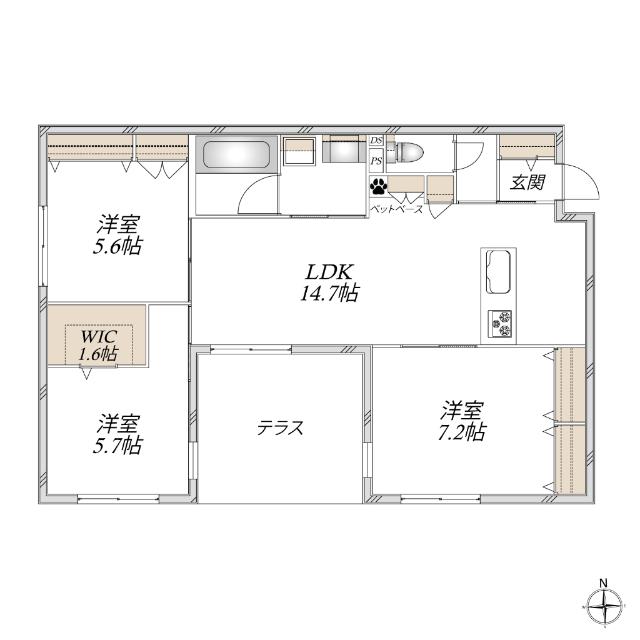 ＨＥＢＥＬ　ＭＡＩＳＯＮ　Ｍｙ　Ｐｌｉｓ（102） 間取り図画像
