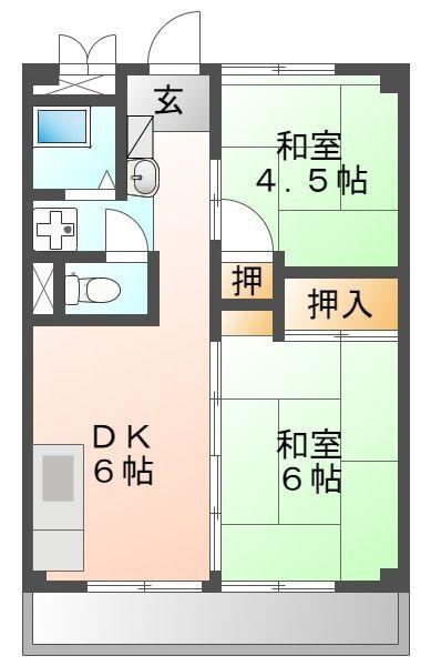 ビレッジハウス南清水タワー1号棟（706） 間取り図画像