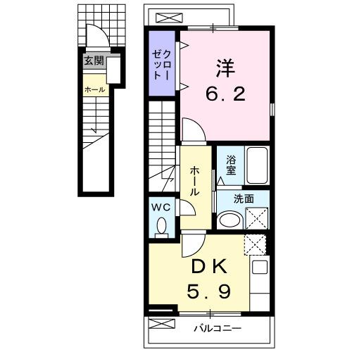 フロント　フィールド（201） 間取り図画像