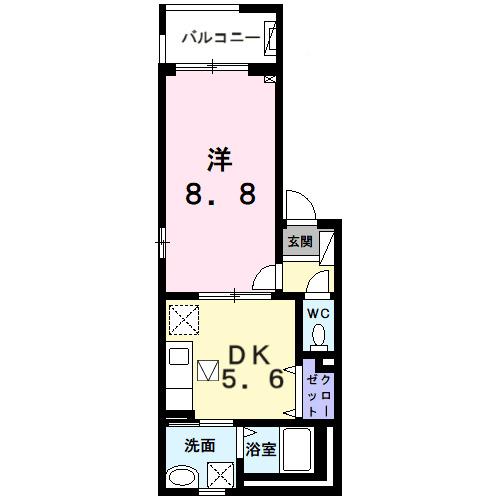 モデルノ　リヴァー（102） 間取り図画像