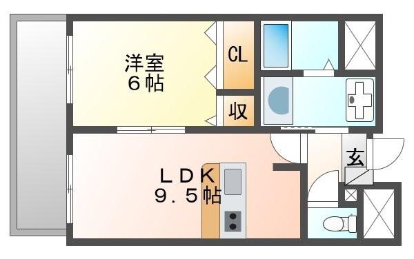 クレ・リジェール（402） 間取り図画像