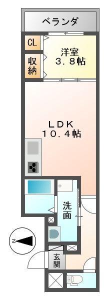 カーサ武庫之荘（102） 間取り図画像