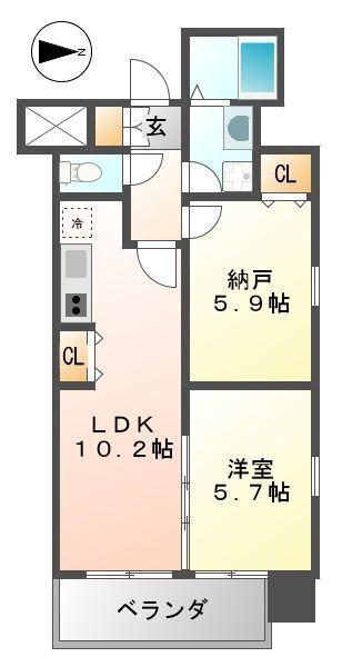 パークフラッツ尼崎（1410） 間取り図画像