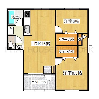 開放感のある2LDK