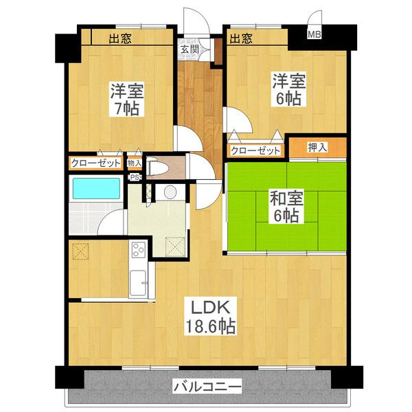 ポレスターセントラルシティ桜 間取り図画像