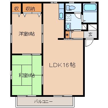 南向き！２ＬＤＫ