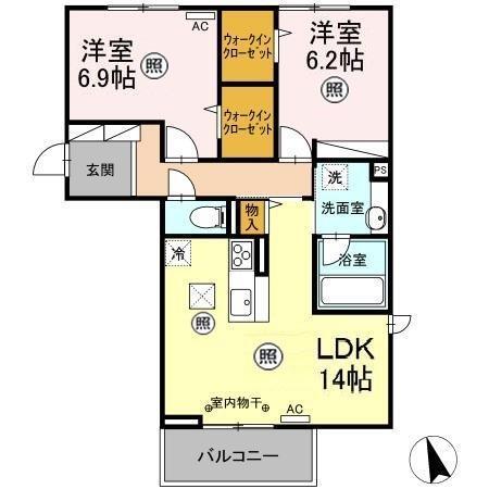 エトワール古瀧Ⅱ（101） 間取り図画像