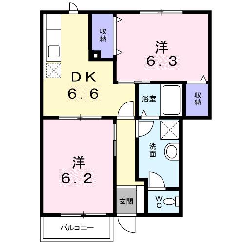 セルバ・ビエントＣ（102） 間取り図画像