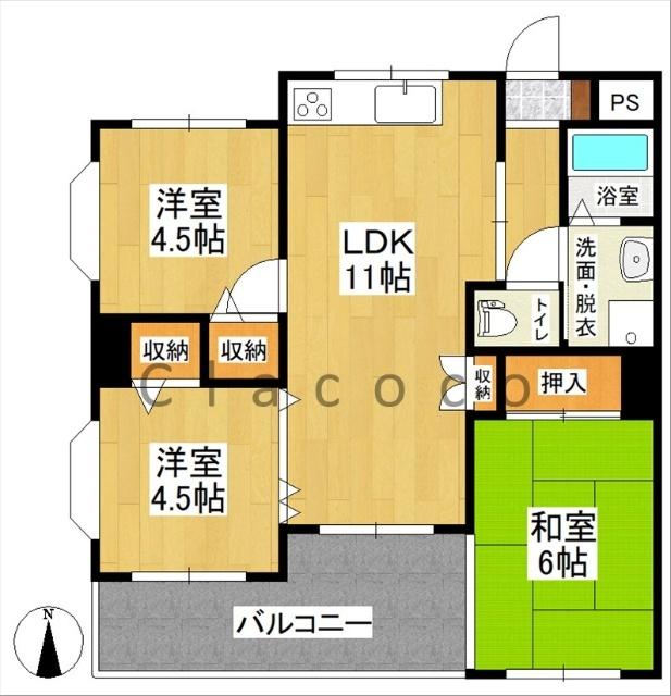 アルファレジデンス今泉（202） 間取り図画像