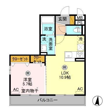 セジュールグリーン さつき（107） 間取り図画像