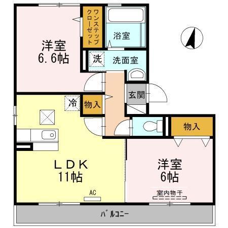 グランビューコート　Ａ（106） 間取り図画像