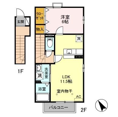 グリーンハイツ（201） 間取り図画像