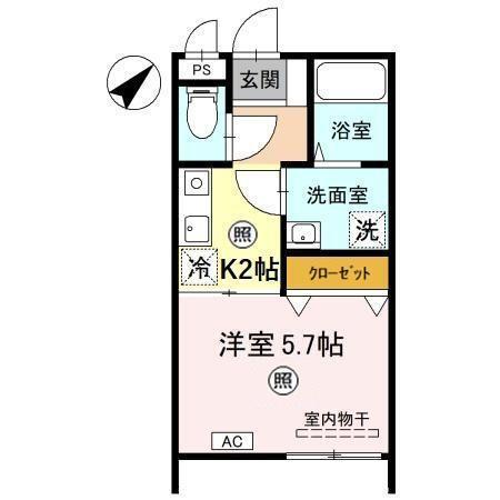 シーズンコートフェミーナ（102） 間取り図画像