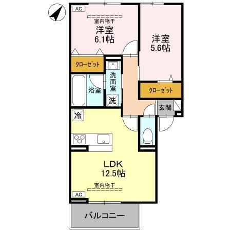 セジュールグリーンひなた（201） 間取り図画像