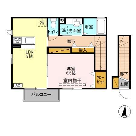 ヒルサイドスクウェア　Ｂ（202） 間取り図画像