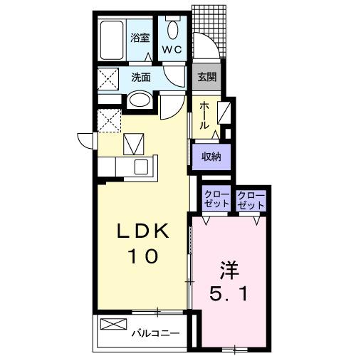 フォレスタ美里（105） 間取り図画像