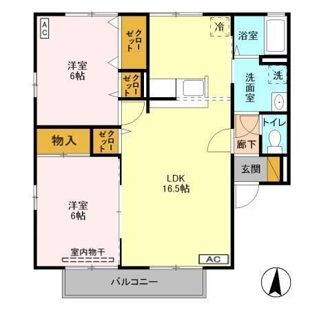 コーポセブン　Ｃ（102） 間取り図画像