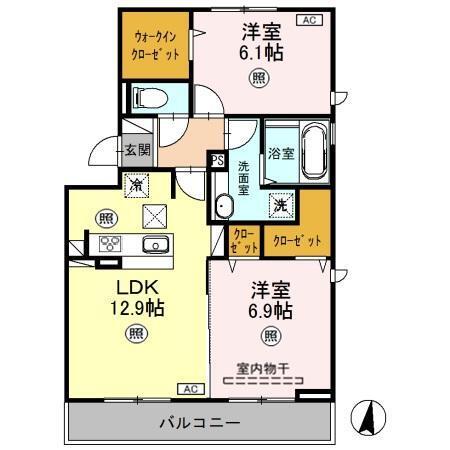 オ・ソレイユ（101） 間取り図画像