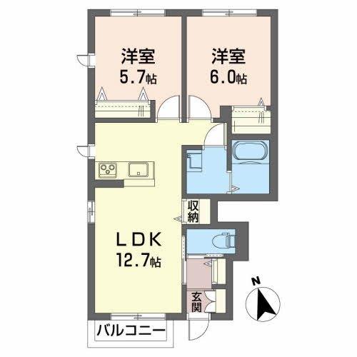 メゾンリーブル　A棟（101） 間取り図画像