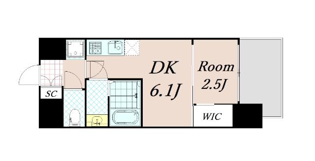 プレリスNEO大阪十三エルヴィオン 間取り図画像