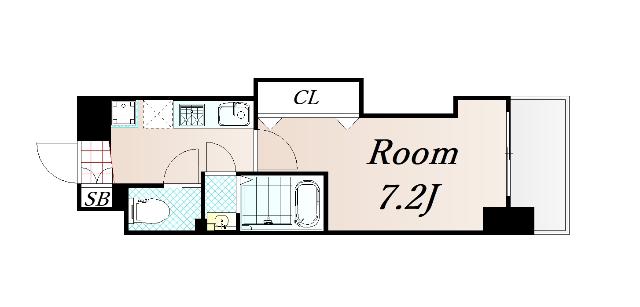 大阪市中央区北久宝寺町マンション 間取り図画像