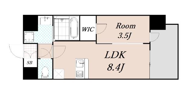 LUMINOUS三国本町 間取り図画像
