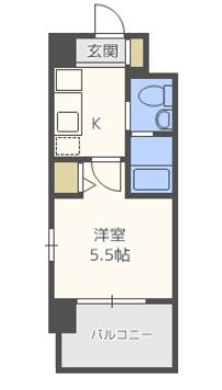 エスリード南堀江リバーサイド 間取り図画像