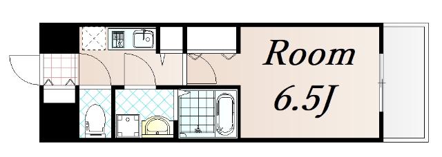 レジュールアッシュ心斎橋VITA 間取り図画像