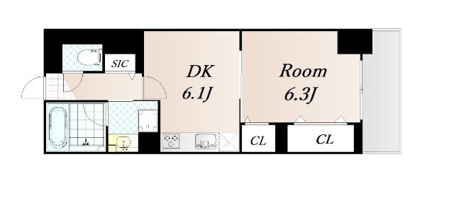 フレール江坂レジデンシャル 間取り図画像
