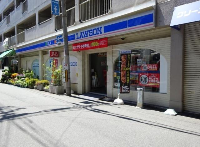 ローソン中津店：100m