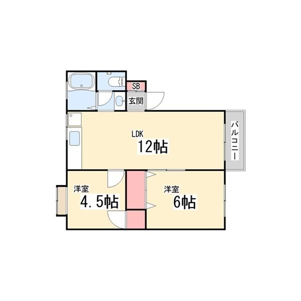 上野通ハイツ 間取り図画像