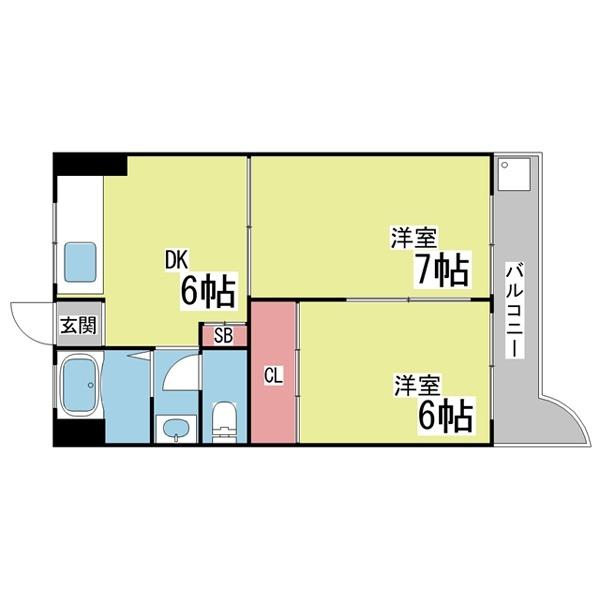 コンフォート六甲道 間取り図画像