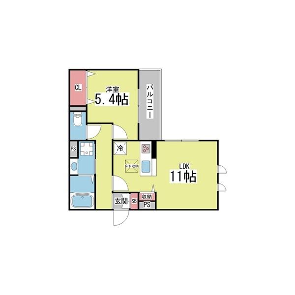 バレンティア 間取り図画像