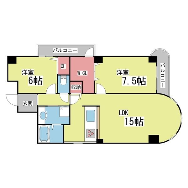 エルム御影 間取り図画像