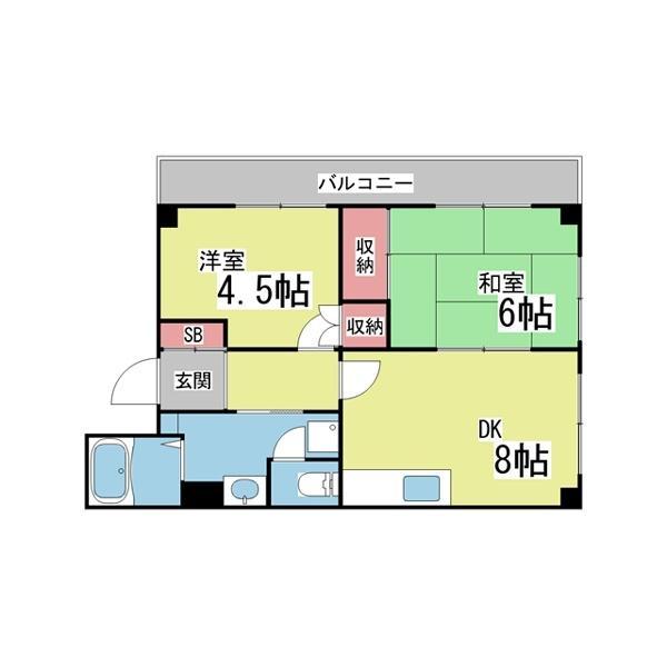 フローラハイツ千旦 間取り図画像