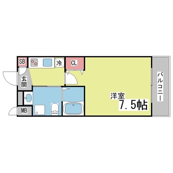 Walk one minites　王子公園 間取り図画像
