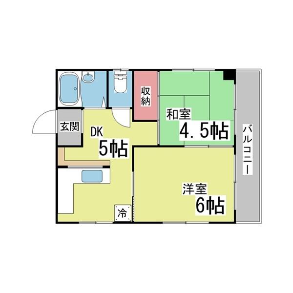 シンプルライフ西灘 間取り図画像