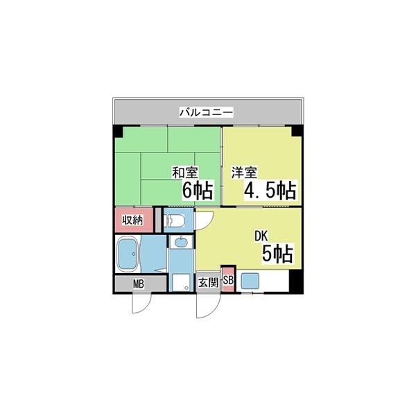 スカイハイツ五和 間取り図画像