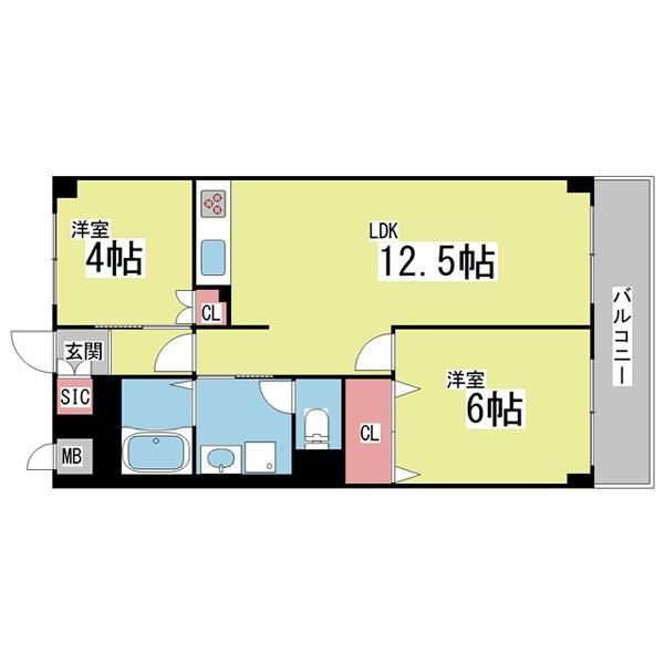 六甲北中ビル 間取り図画像