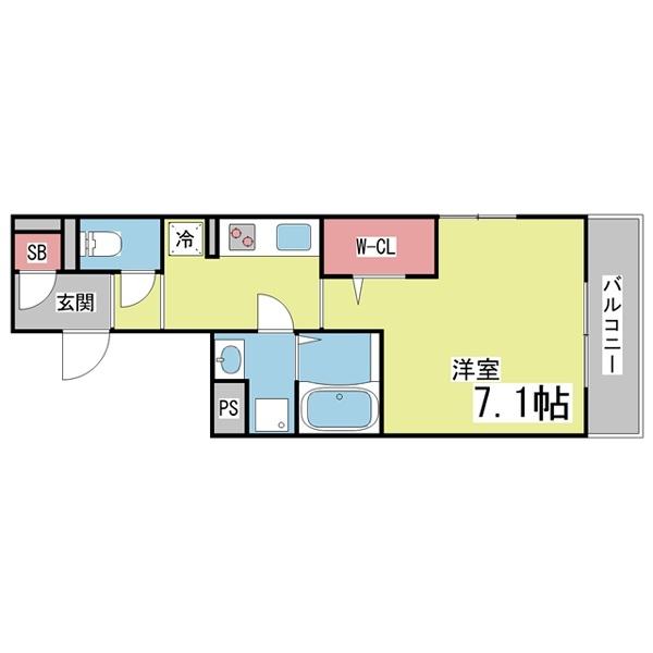 みだ六アパートメント御影 間取り図画像