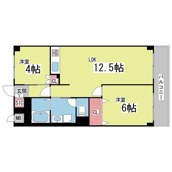六甲北中ビル 間取り図画像