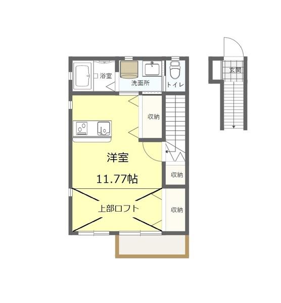 郡山市八山田西アパート 間取り図画像