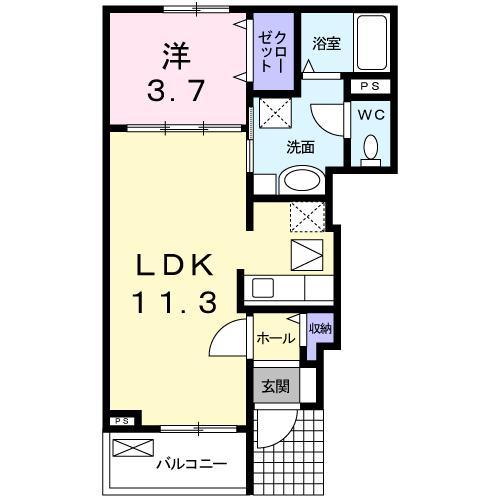 カルム　フラン（102） 間取り図画像
