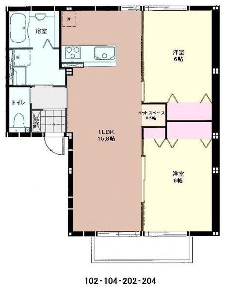 ロックリバー（102） 間取り図画像