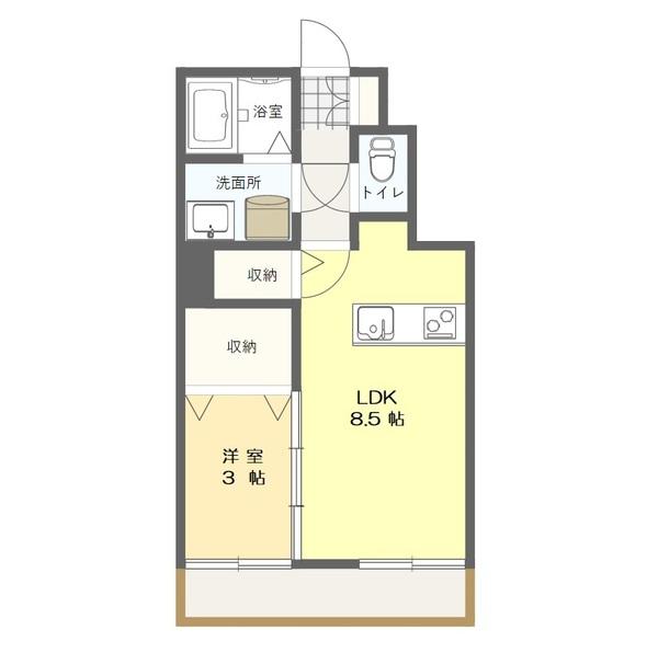 郡山市富田町アパート 間取り図画像