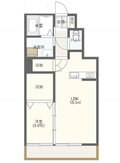 郡山市八山田アパート 間取り図画像