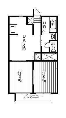 郡山市片平町アパート 間取り図画像