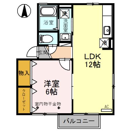 シャローム　B（205） 間取り図画像