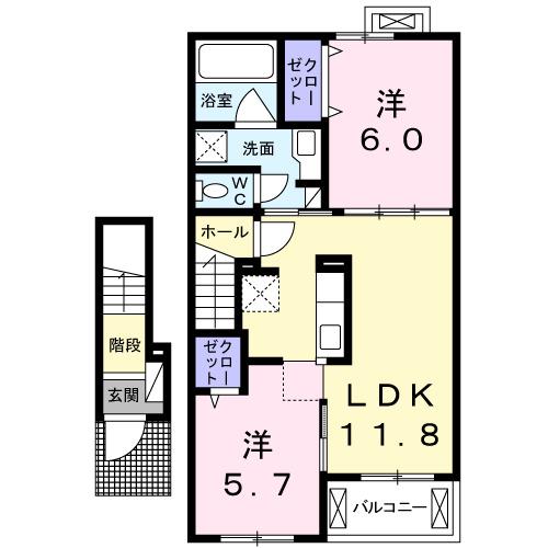 カーサ・プリムローズ（205） 間取り図画像